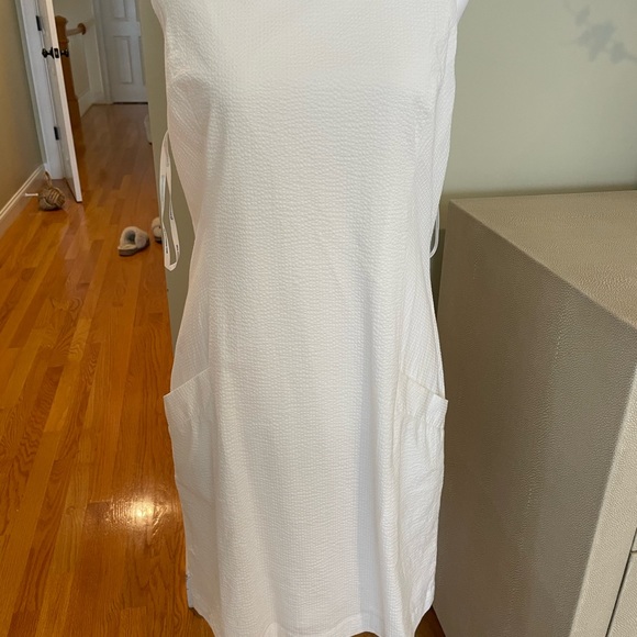 NWT Southern Tides White Stretch Seersucker Sheath dress Sz 8 - Picture 7 of 10